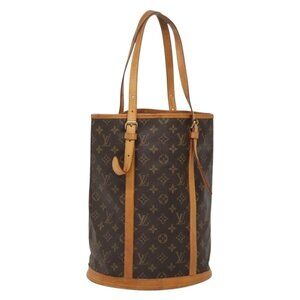 Authentic LOUIS VUITTON Monogram Bucket GM Shoulder Bag M42236 LV